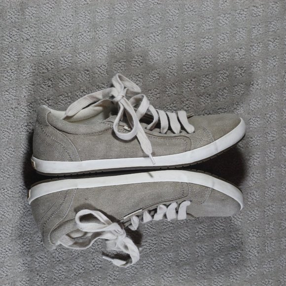 Taos Women's Size 9 Star Comfort Khaki Wash Lace Up Sneakers - Picture 4 of 6